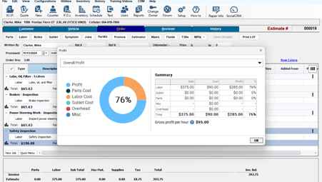 Manager™ SE Invoice Screen